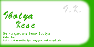 ibolya kese business card